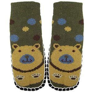 Little Boy's Jacquard Knitted Home Slipper Socks